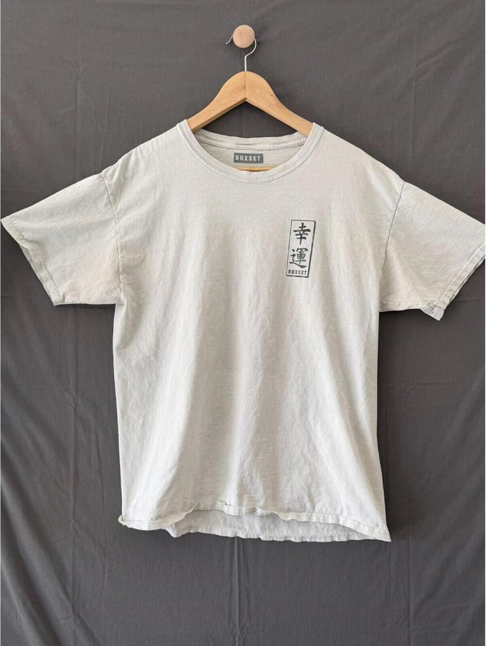 Boxset Men L T Shirt Great Wave Skull Kanagawa Japanese Graphic Tee Large